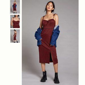 Anthropologie Hutch Plaid Midi Dress